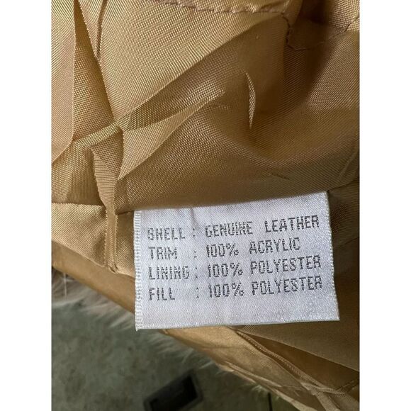 Vintage Y2K Charlotte Russe Genuine Leather Penny Lane Shearling Jacket … - Picture 5 of 6